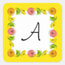 Search for yellow monogram stickers Citrus