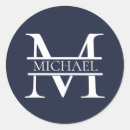 Search for monogram blue stickers Initial