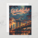 Search for vintage philadelphia postcards Illustration