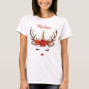 Search for reindeer womens tshirts Unicorn