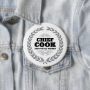 Recherche de chef de cuisine badges Nourriture