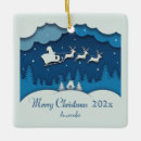 Search for reindeer with santa sleigh ornaments Typography