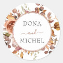 Search for fall leaves wedding stickers Modern minimal simple
