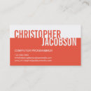Search for programmer business cards Modern