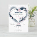 Search for heart dark invitations Navy blue