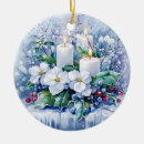 Search for candle ornaments Holly and berries