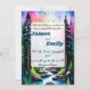 Search for blue mountains wedding invitations Woodland forest trees