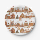 Search for christmas village paper plates Gingerbread house