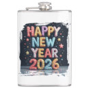 Search for new year flasks Happy