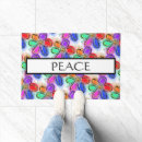 Search for peace sign doormats Pink