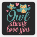 Search for owl always love you stickers Funny