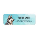 Search for husky return address labels Cute
