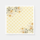 Search for yellow gingham napkins Yellow baby shower