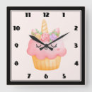 Recherche de cupcake rose horloges Aquarelle