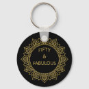 Search for 50th birthday keychains Black gold