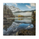 Recherche de lacs de montagne carreaux Réflexion