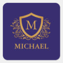 Search for navy blue monogram stickers Minimalist
