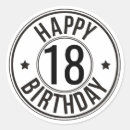 Search for 18th birthday stickers Black and white