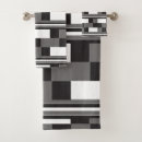 Search for black and grey stripes bath towels Geometric