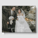 Search for monogram wedding guest books Simple modern