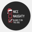 Search for naughty dog stickers Xmas