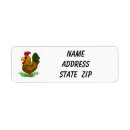 Search for humorous return address labels Rooster
