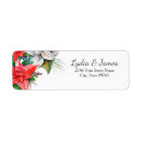 Search for poinsettias return address labels Botanical