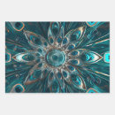 Recherche de plume paon papier cadeau Turquoise