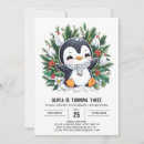 Search for snow birthday invitations Penguin