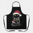 Search for funny cat aprons Santa