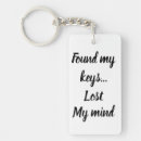 Search for lost keys keychains Black and white