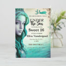 Search for under the sea sweet 16 invitations Blue
