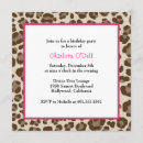 Search for cheetah print birthday invitations White