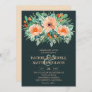 Recherche de orange bleu mariage invitations Fleurs d'aquarelle