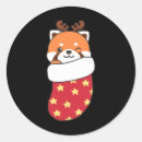 Search for red panda stickers Funny christmas