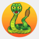 Recherche de serpent vert autocollants Dessin