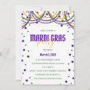 Search for mardi gras beads invitations New orleans