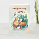 Recherche de piano anniversaire cartes Chat