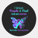 Search for teal and purple stickers I wear purple