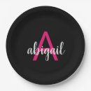 Search for pink and black plates Bridal shower