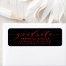 Search for red and black graduation return address labels Elegant