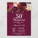 Search for burgundy 50th birthday invitations Red