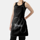 Search for typography text aprons Black and white