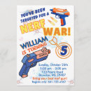 Recherche de guerre invitations D'anniversaire de nerf