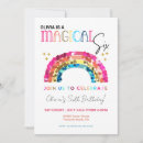 Search for rainbow colors birthday invitations Girl