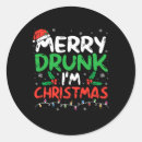 Search for funny drunk stickers Santa