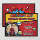 Search for superhero birthday invitations Comicbook