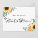 Search for country wedding bridesmaid cards Sunflower