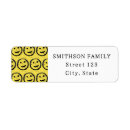 Search for happy face return address labels Yellow