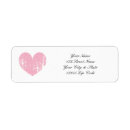 Search for pink hearts return address labels Typography